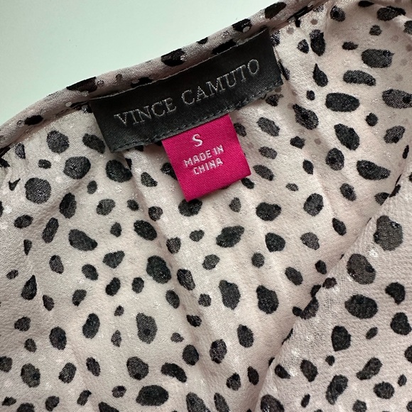 VINCE CAMUTO Animal Print Long Sleeve Peasant Top, Size S, New With Tag - Picture 6 of 6